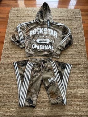 Rockstar Original Camouflage Hoodie & Jogger Set - Tan/Green